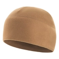 Brown fleece winter beanie hat for outdoor sports hiking and cycling thermal protection - Khaki (Wide Brim)