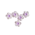 Fünf lila und transparente Acryl-Blütenperlen für DIY Schmuckherstellung Material - Lila Blume