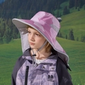 Cappello da sole rosa mimetico per bambini con para nuca e giacca abbinata - Rosa (1183-Rosa)