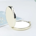 Portable rose gold metal folding compact makeup mirror with elegant round design - Round Mirror Gold