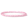 Pink cat eye stone bead bracelet with 4mm round beads on an elastic stretch cord - Pink Cat's Eye