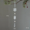Transparent acrylic snowflake pendant with pearls and prism for Christmas tree decor - Snowflake String Style B