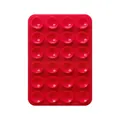 Universal red 24-suction cup silicone phone mat with anti-slip adhesive backing - Double-Sided Style (48-Suction Cup) / Red