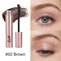 Brown mascara in rose gold tube with spiral brush for lengthening and curling eyelashes - 02# Mocha Brown