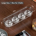 Large 4-ball transparent diamond ice mold for whiskey on dark wooden background - Large (4-Grid)