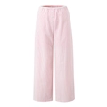 Detail der pink-weiß gestreiften Lounge-Hose mit Gummizug und dekorativen Knöpfen - S / Rosa Jogginghose