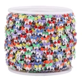 Detalle de cadena de mariposas de esmalte de colores para creación de joyas - Color Acero