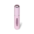 Portable 5ml pink perfume atomizer bottle with transparent liquid level window - Hot Pink