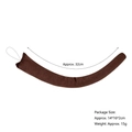 Brown plush tiger tail accessory for Halloween costumes with secure white hanging cord - 32cm Regular Tail / Coffee