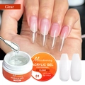 Macro shot of 15g clear acrylic nail gel showing thick texture and glossy finish - Clear(01)