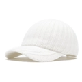 Gorra de béisbol clásica de punto blanco para invierno con diseño minimalista - Ajustable / Blanco Roto
