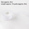 White semi-transparent 4cm wide organza ribbon for DIY wedding cake gift wrapping - Core Fishtail Ribbon White / 4cmx9m / White