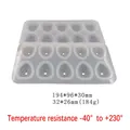 15-cavity strawberry silicone fruit mousse mold with -40°C to +230°C resistance - 10-Cavity Raspberry Mousse Mold / White