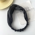 Eleganter schwarzer Satin-Haarreif mit Knotendesign im minimalistischen Korea-Stil - 8# Schwarz