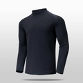 Sudadera negra de manga larga para hombre con cuello alto y mangas raglán - M / Negro