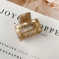 Milk tea marble pattern acetate square hair claw clip for elegant hair styling - Marble Pattern