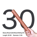 Rodillo de madera de ébano de 30cm con 3cm de diámetro y grano natural - Rodillo de madera de ébano 30*3cm