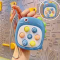 Llavero de dinosaurio azul con botones de letras y correa de mano para niños - Estilo Dinosaurio - Azul
