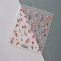 Pegatinas de uñas 5D con relieve de flores de ciruelo autoadhesivas modelo FEB-296 - Estilo de Flor de Ciruelo (FEB-296)