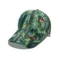 Outdoor forest camo baseball cap with green tree bark and red leaf pattern design - M (56-58cm) / Green Autumn Leaf Camouflage (C)
