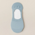 Chaussette invisible bleue avec maille respirante et silicone antidérapant au talon - Taille unique / Bleu (Style Maille Diamant)