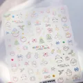 3D Kerst nagelstickers met kerstman en sneeuwpop patronen, type TS-3838 voor manicure - TS-3838 Vrolijk Kerstfeest - Nieuw Reliëf