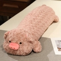 Rosa Schwein Kuscheltier Langkissen aus Rosenplüsch für Heimkomfort und Deko - Lotusrosa Schwein - Rosensamt / 90cm (0.85kg)