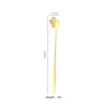 Cucchiaio da miscelazione in oro a forma di fiore di ciliegio con manico da 180 mm - Lungo Oro Fiore di Ciliegio