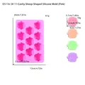 Pink silicone sheep mold for DIY resin, chocolate and baking with 11 cavities - 11-Cavity Sheep (D5116-3A) / 20x12x2.1cm / Pink