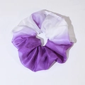 Oversized purple gradient organza scrunchie with elegant aesthetic and chiffon texture - 5 Purple White Ombre