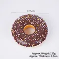 Ciambella al cioccolato giocattolo slow rebound, grande squishy antistress da 17,5 cm - Ciambella Marrone Grande - Palline di Schiuma / Diametro 17,5 cm