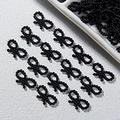 DIY black ABS faux pearl bowknot accessories for phone case and craft decoration - 1x1.8cm / Black
