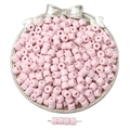 Bulk 6mm pink acrylic cylinder spacer beads for DIY jewelry and phone chain making - Light Pink
