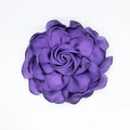 Eleganter violetter Satin-Stoff Rosenblumen-Zubehör mit mehrlagigen 3D-Blütenblättern - Dual Use (Brosche/Haarspange) / Dunkellila