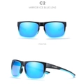 KDEAM polarized sunglasses with gradient blue frames and mirror ice blue lenses - C2-Mirror Ice Blue