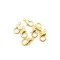 Goldene 12mm Karabinerverschlüsse aus Zinklegierung für DIY-Schmuck auf Weiß - 12mm / Gold