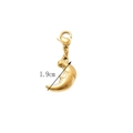 Golden moon face pendant with lobster clasp for DIY jewelry making, 1.9cm height size - Moon Face (77) / Gold