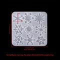 Moule en silicone pour 9 pendentifs flocons, moule résine 131x127mm pour boucles - Moule Flocon De Neige-ED#69