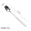 Silver stainless steel coffee spoon featuring a rose bud design, 133mm length - 13cm Rose Spoon / Silver