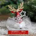 Christmas reindeer antler hair clip with gold sequins, silver snowflake, and white bow knot - Large Snowflake Antler Hair Clip