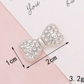 Bow tie charm with clear rhinestones in silver finish for DIY accessories 2x1cm - D275 Silver Painted Bowknot (Small)