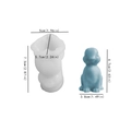 3D rabbit silicone mold for candles and resin with precise product size dimensions - Sitting Rabbit