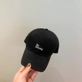 Gorra de béisbol de algodón negro para niños con bordado Be Strong blanco - Talla Infantil Ajustable / Negro