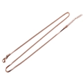 Detail of rose gold box chain necklace with lobster clasp and adjustable extension chain - 1.2MM/45+4CM / Rose Gold