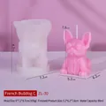 Bulldoggen-Silikonform für DIY-Kerzen, Maße 6x7,2x8,7cm und ein Gewicht von 108g - Französische Bulldogge C ZL-30