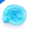 Translucent blue resin conch hair clip with glossy spiral texture on a clean background - Blue Conch