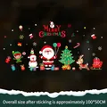 Christmas Santa Claus and reindeer window stickers set with Merry Christmas text - YCSD040 Happy Christmas