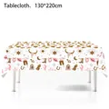Pink western cowboy theme tablecloth 130x220cm with boots and hats patterns - Tablecloth