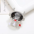 Macro detail of a zinc alloy dragon charm with a grey gemstone and rhinestone inlay - Silver Base Grey (D2272)