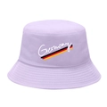 Light purple cotton bucket hat with Germany script and tricolor flag stripes design - M / 3# Germany Text - Purple